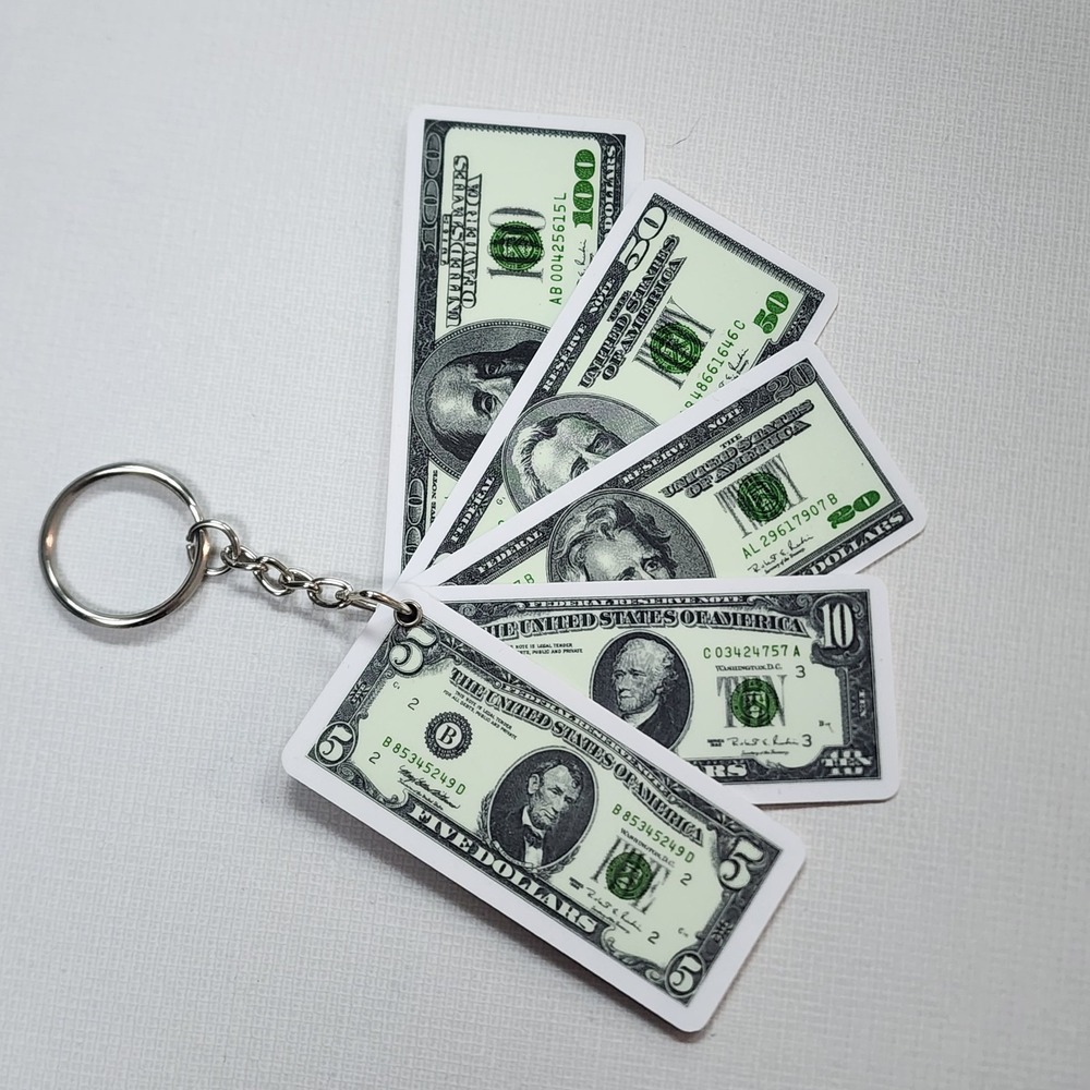 Bureau Of Engraving And Printing Key Chain The Buck Starts Here Various Denom $